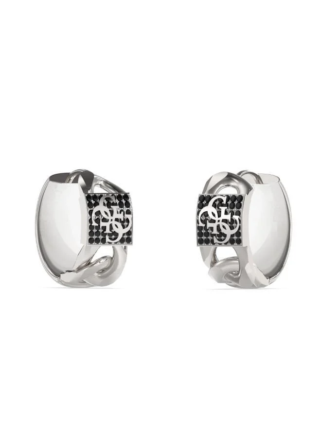 GUESS Logo 15Mm 4G Pave Earrings